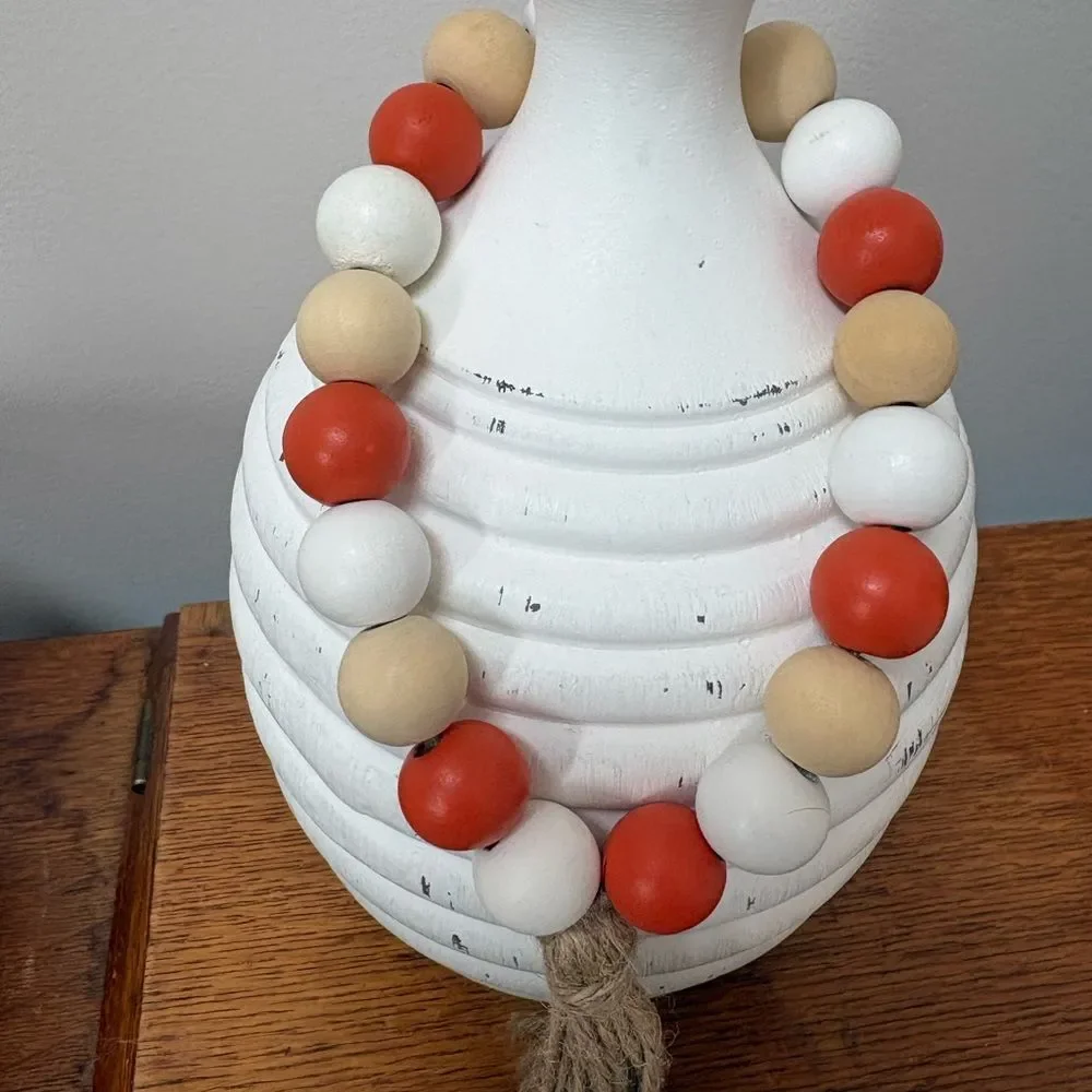 Autumn Beaded Loop Garland Decor Fall Holiday Tier Tray Decor Tabletop Decor